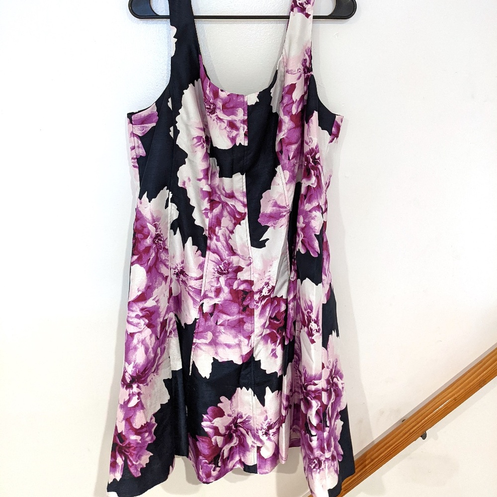 Dress Barn Purple and Blue Floral Dress